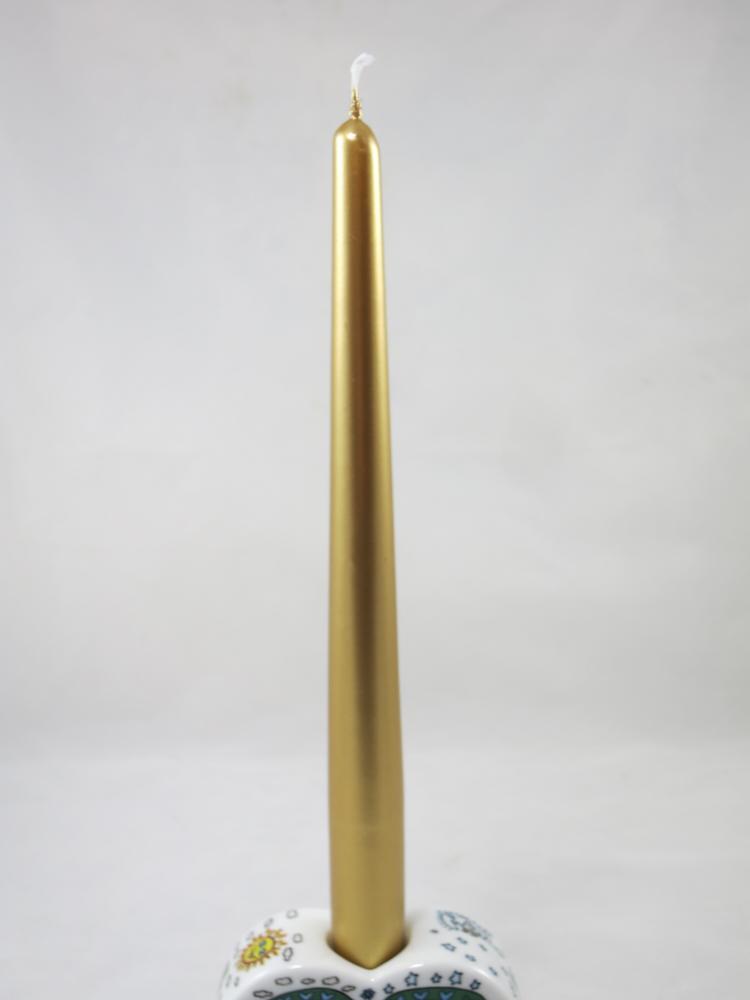 Spitzkerzen 250/23, Farbe gold, 2 Stück, Kerzen Wenzel
